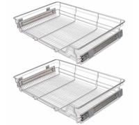 vidaXL Panier en treillis métallique 2 pcs 800 mm argenté