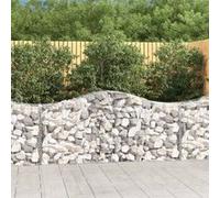 vidaXL 2x Paniers à Gabions Arqués Cages à Gabions Arquées Murs de Gabion Barrières de Jardin Terrasse Extérieur 3145619 Or G
