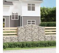 vidaXL 2x Paniers à Gabions Arqués Cages à Gabions Arquées Murs de Gabion Barrières de Jardin Terrasse Extérieur 3145682 Beige G