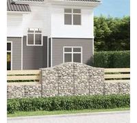 vidaXL 2x Paniers à Gabions Arqués Cages à Gabions Arquées Murs de Gabion Barrières de Jardin Terrasse Extérieur 3145661 Beige G