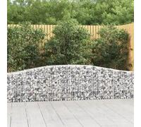 vidaXL 2x Paniers à Gabions Arqués Cages à Gabions Arquées Murs de Gabion Barrières de Jardin Terrasse Extérieur 3145800 Gris G