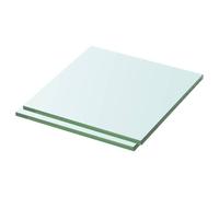 vidaXL Panneaux d'étagère de remplacement en verre transparent 2x 30×30 cm