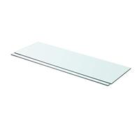 2x Panneaux d'Etagère Panneau de Rechange de Armoire Paroi à Lattes Salle d'Exposition Maison Magasin Durable Verre Transparent 80x25 cm