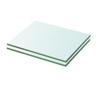 vidaXL 2x Panneaux d'Etagère Panneau de Rechange de Armoire Paroi à Lattes Salle d'Exposition Maison Magasin Durable Verre Transparent 20x20 cm
