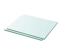 vidaXL Panneaux d'étagère 2 pcs Verre Transparent 30 x 20 cm