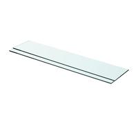 vidaXL 2X Panneaux d'Etagère Panneau de Rechange de Armoire Paroi à Lattes Salle d'Exposition Maison Magasin Durable Verre Transparent 70x15 cm