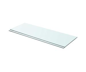 vidaXL 2X Panneaux d'Etagère Panneau de Rechange de Armoire Paroi à Lattes Salle d'Exposition Maison Magasin Durable Verre Transparent 70x25 cm