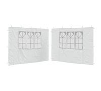 vidaXL 2X Paroi de Tente de Réception avec Fenêtre PE Blanc Tonelle Pavillon