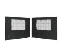 Paroi de tente de réception - vidaXL - 2 pcs - Anthracite - PE - Résistant aux UV et à l'eau