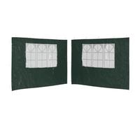 vidaXL 2X Paroi Tente Réception Fenêtre PE Vert Tonelle Pavillon Jardin Patio