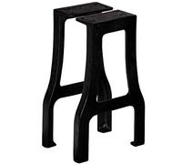 vidaXL Pieds de banc Cadre en fonte 2 pièces Noir