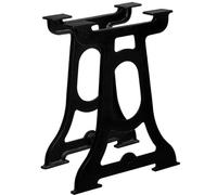 vidaXL Pieds de table de salle à manger Cadre en Y en fonte Noir 2 pcs