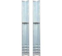 Piquet de sol en forme de L 2 pcs Acier galvanisé 5 x 5 x 50 cm