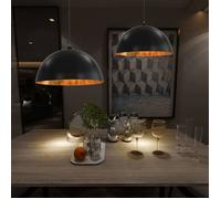 vidaXL 2x Plafonniers Semi-sphérique Lampe Eclairage Lumière Salle à Manger Maison Intérieur Cuisine Salle de Séjour Bureau 50877