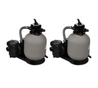 vidaXL 2x Pompes à Filtre à Sable Pompe de Filtration Système de Filtration Pompe de Piscine Hors Sol Hors-Terre Bassin 277090
