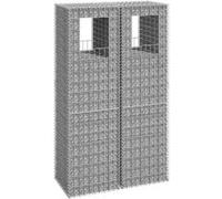Vidaxl Poteaux À Panier De Gabion 2 Pcs 50x50x180 Cm Fer