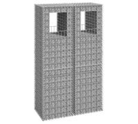 vidaXL Poteaux à panier de gabion 2x 50x50x180 cm Fer