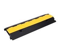 vidaXL 2X Rampes de Protection de Câble 2 Canaux Protecteurs de Fils Tuyaux Couvre-câbles de Sol Cache-câbles de Plancher 100 cm Caoutchouc