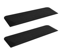 vidaXL 2X Rampes de Seuil Rampes d'Accès Rampes de Porte Route Trottoir Déambulateurs Fauteuils Roulants Chariots 110x32x3,8 cm Caoutchouc