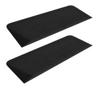 vidaXL 2X Rampes de Seuil Rampes d'Accès Rampes de Porte Route Trottoir Déambulateurs Fauteuils Roulants Chariots 110x41x5 cm Caoutchouc