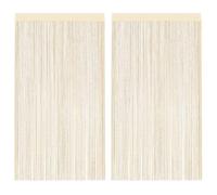 vidaXL 2X Rideau en Fils Séparateur de Pièce Rideau de Porte Rideau de Fenêtre Vitrine Salon Salle de Séjour Chambre Intérieur 140x250 cm Crème