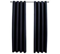 2x Rideaux Occultants avec Anneaux en Métal Taupe 140x225 cm Chambre vidaXL