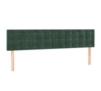 vidaXL 2X Têtes de Lit Meubles de Chambre à Coucher Accessoires de Lit Simple Têtes de Cadre de Lit Intérieur Vert Foncé 100x5x78/88 cm Velours