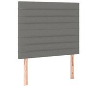 Vidaxl Têtes De Lit 2 Pcs Gris Foncé 100x5x78/88 Cm Tissu Gris