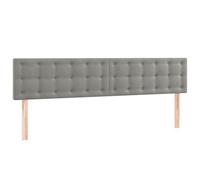 vidaXL 2X Têtes de Lit Meubles de Chambre à Coucher Accessoires de Lit Simple Têtes de Cadre de Lit Intérieur Gris Clair 90x5x78/88 cm Velours