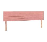 vidaXL 2X Têtes de Lit Meubles de Chambre à Coucher Accessoires de Lit Simple Têtes de Cadre de Lit Intérieur Rose 80x5x78/88 cm Velours
