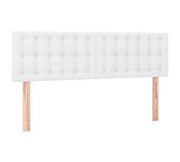 vidaXL 2X Têtes de Lit Meubles de Chambre à Coucher Accessoires de Lit Simple Têtes de Cadre de Lit Intérieur Blanc 72x5x78/88 cm Similicuir
