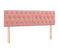 vidaXL 2X Têtes de Lit Meubles de Chambre à Coucher Accessoires de Lit Simple Têtes de Cadre de Lit Intérieur Rose 80x7x78/88 cm Velours