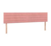 vidaXL 2X Têtes de Lit Meubles de Chambre à Coucher Accessoires de Lit Simple Têtes de Cadre de Lit Intérieur Rose 80x5x78/88 cm Velours