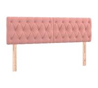vidaXL 2X Têtes de Lit Meubles de Chambre à Coucher Accessoires de Lit Simple Têtes de Cadre de Lit Intérieur Rose 72x7x78/88 cm Velours
