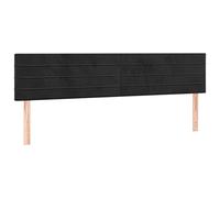 vidaXL 2X Têtes de Lit Meubles de Chambre à Coucher Accessoires de Lit Simple Têtes de Cadre de Lit Intérieur Noir 100x5x78/88 cm Velours