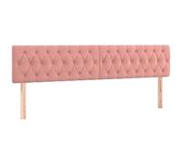 vidaXL 2X Têtes de Lit Meubles de Chambre à Coucher Accessoires de Lit Simple Têtes de Cadre de Lit Intérieur Rose 90x7x78/88 cm Velours