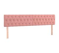 vidaXL 2X Têtes de Lit Meubles de Chambre à Coucher Accessoires de Lit Simple Têtes de Cadre de Lit Intérieur Rose 100x7x78/88 cm Velours