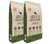 vidaXL 2x15kg Nourriture pour Chiens Adult Sensitive Lamb&Rice 30kg Croquette