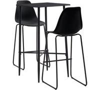 Ensemble De Bar 3 Pcs Plastique Noir Noir