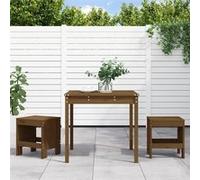 vidaXL 3-delige Bistroset massief grenenhout honingbruin3157706 G