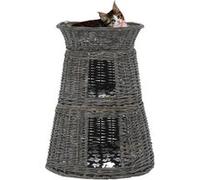 vidaXL Jeu de panier pour chats 3 pcs avec coussins Gris 47x34x60 cm 170772
