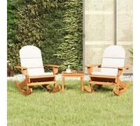 Ensemble de Salon de Jardin Bistrot Meubles Adirondack 3 pcs Bois Acacia vidaXL