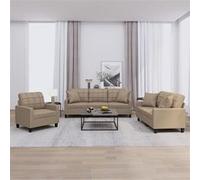 Ensemble de Canapés avec Coussins Sièges Salon 4 pcs Noir Similicuir vidaXL