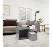 Vidaxl Tables Gigognes 3 Pcs Gris Béton Aggloméré Gris
