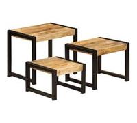 3-delige Tafeltjesset massief mangohout247404