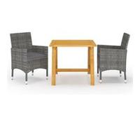 3-delige Tuinset grijs3068684