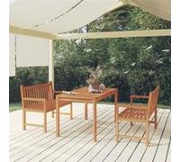 3-delige Tuinset massief teakhout3157150
