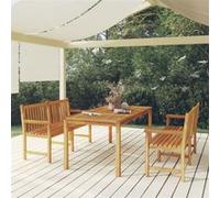 vidaXL 3-delige Tuinset massief teakhout3157156 bois de teck G