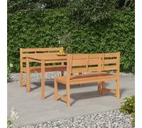 3-delige Tuinset massief teakhout3157193