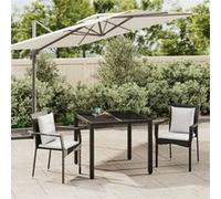 Vidaxl Ensemble De Salle À Manger De Jardin Avec Coussins 3 Pcs Noir